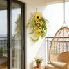 Easy To Install Faux Sunflower Wall Hanging Ornament Green Plant Decoration for Home or Commercial Space