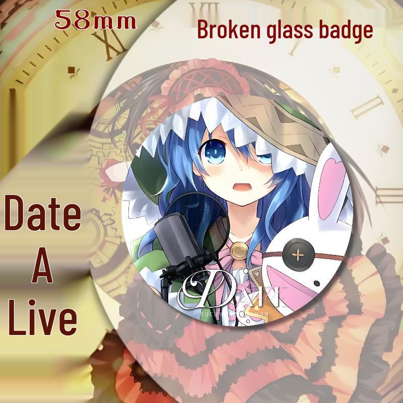 Date A Live Tokisaki Kurumi Tinplate Badge: Anime Brooch & Backpack Charm
