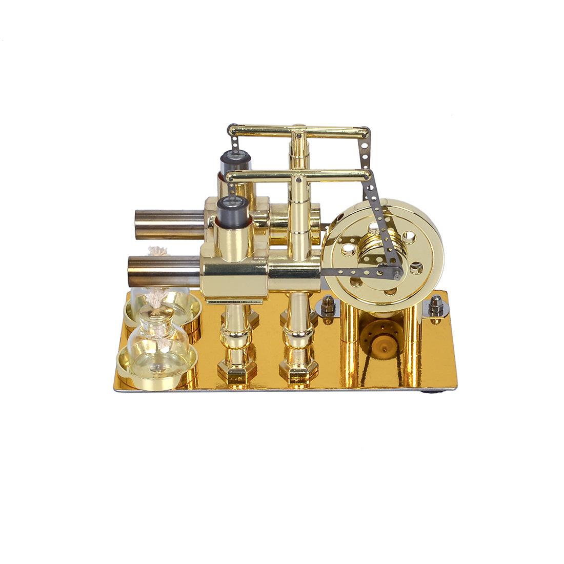 Двигатель Стирлинга Генератор Модель Баланс Двойной Цилиндр с Вольтметром Металлическая — фото 7