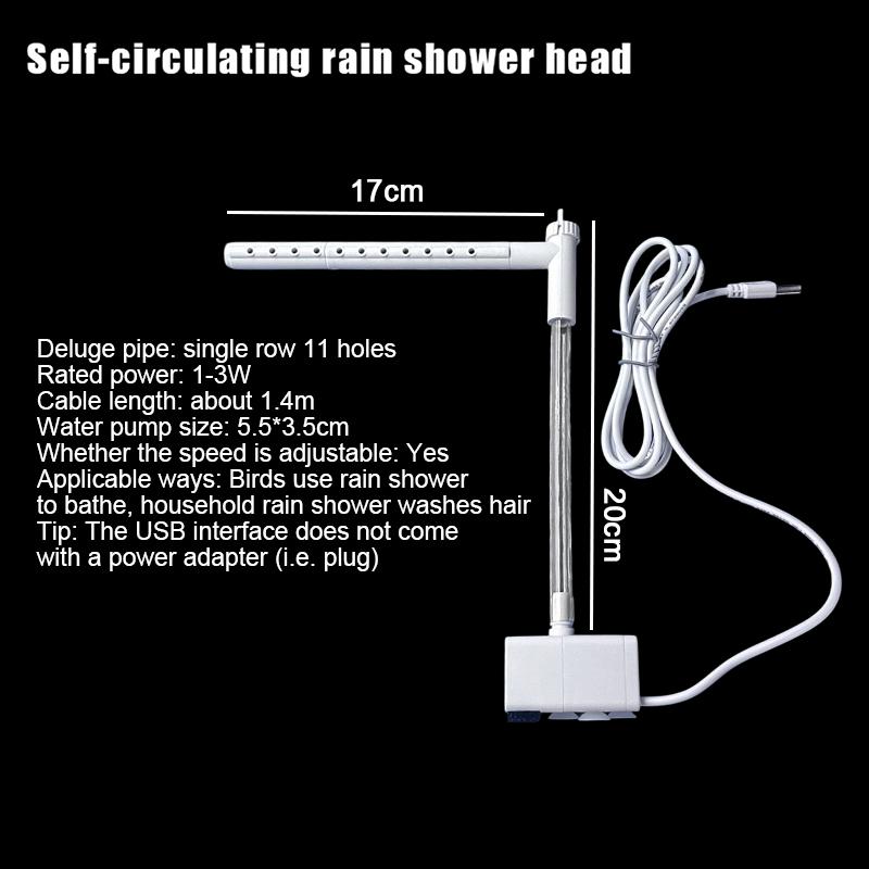 High Quality Automatic Parrot Bird Bath Tub USB Electric Pet Circulating Water Bathtub Bird Bathtub Shower Fountain Pet Supplies