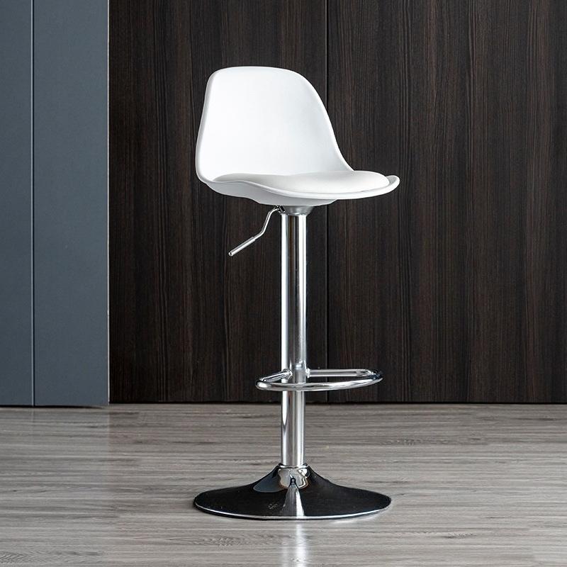 Adjustable Leather Upholstered Bar Stools for Bar Modern Swivel Bar Chair Barstools Counter Height with Backrest Chaises Chair