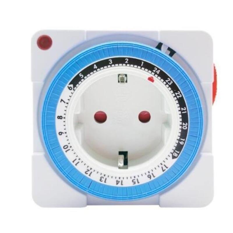 EU/US 24 Hours Timer Switch Timer Plug in Mechanical Grounded Programmable Smart Countdown Loop Switch Socket Auto Power off