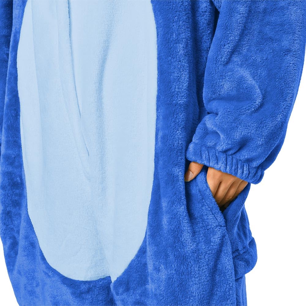 OLAOLA Dinosaur Kigurumi Pajamas for Animal Fluffy Winter Cute Loungewear for Warm and Warm for Cold Weather Flannel Material L Adults, Cosplay,