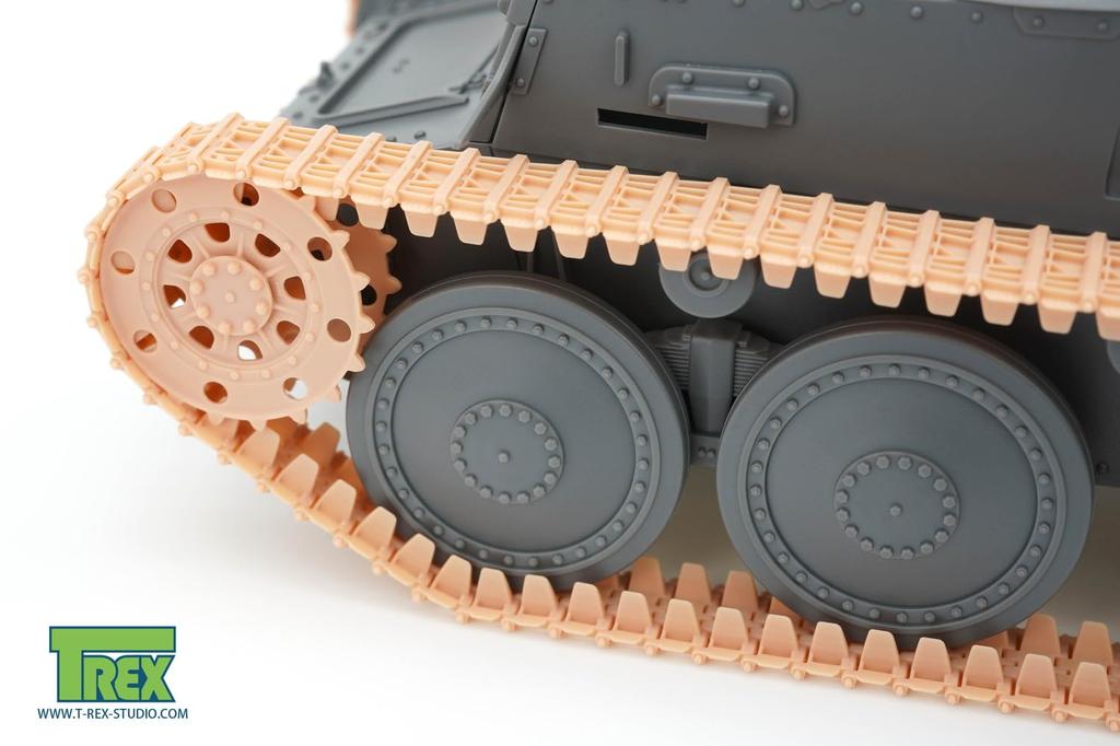 T-Rex Studio 1/35 German 38(t) Light Tank Early Type Tracks with Drive and Idler Wheels (for Tamiya) Plastic Model Parts TR85076-1