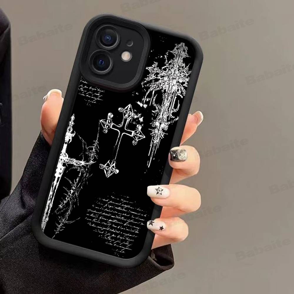 

Готический Кибер-Сигил Крест Чехол для Телефона Для iPhone 17 Air 16 e 15 14 13 12 11 Pro Max Plus Mini SE 2020 2022 Силиконовый Чехол-Оболочка iPhone 13 Pro