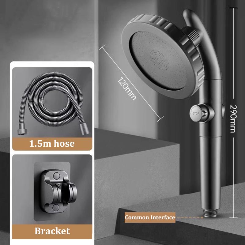 Handheld overhead shower head dual-purpose booster shower head elbow bathroom accessories shower set large water outlet