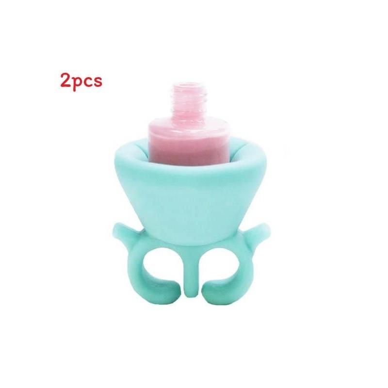 Portable Silicone Nail Polish Container Sleeve With Spillresistant Clamp For Manicurists
