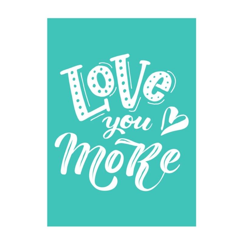 Silkscreen Stencil Reusable Love Heart Self-Adhesive Silk Screen Printing Clay Stamp for DIY Fabric Painting T-Shirt Bag