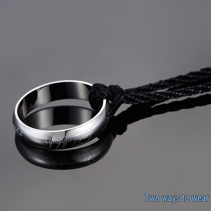 S925 Sterling Silver Magic Ring - Unisex European Retro Style, Lord of the Rings Inspired, Smooth Surface Couple Ring