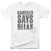 Garfield Garfield Says Relax Distressed Unisex Adult T Shirt(1)