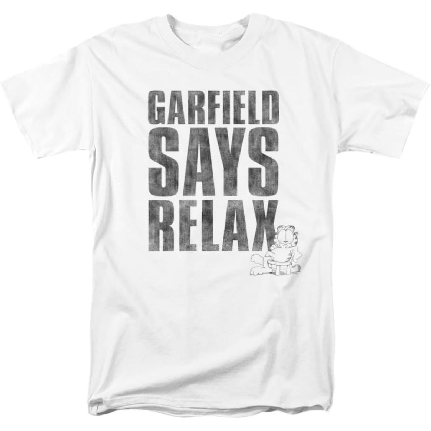 Garfield Garfield Says Relax Distressed Unisex Adult T Shirt(1) S
