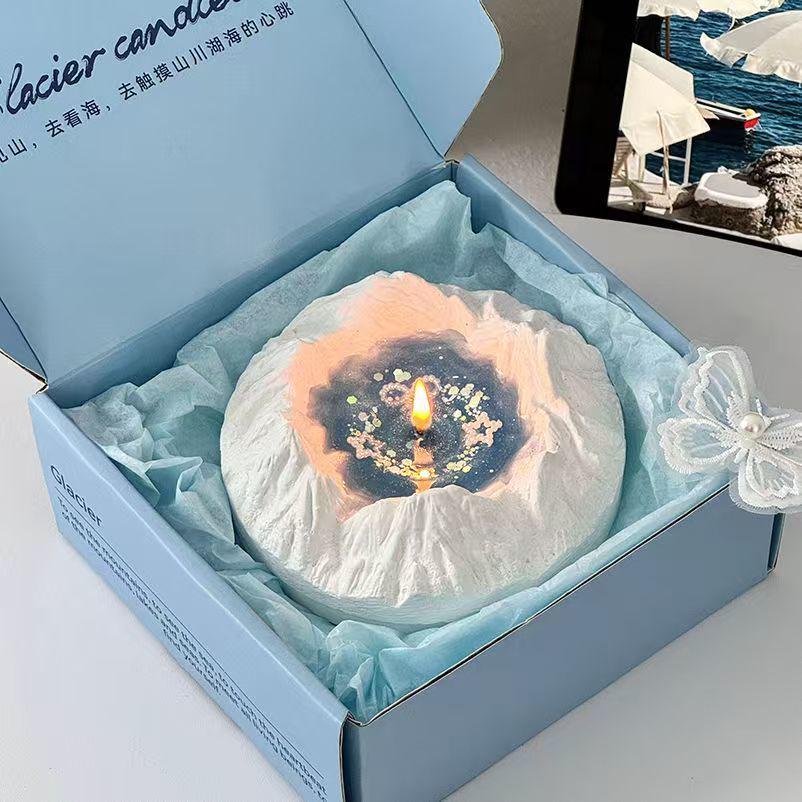 Atmosphere Bestie Glacier Gift Box: Orange Scented Candles for Girl's Birthday & Bedroom Ambiance