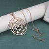 LIKGREAT Flower of Life Pendant Necklace for Women Mandala Chakra Hollow Stainless Steel Charms Jewelry Geometry Amulet Gift