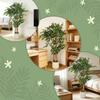 Arbre Ficus Artificiel 120cm, Faux Arbre en Pot avec Tronc en Bois Massif et Pot pour Intérieur, Vert