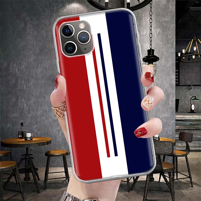 Luxury Sports Line Cool Stripes Soft Phone Case For IPhone 11 17 Air 16E 16 Pro Max 15 + 14 Plus 13 Mini 12 Apple 7 SE 8 Fundas