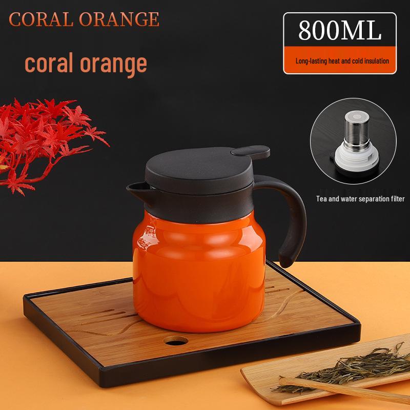 Large Capacity Smart Insulated Tea Brewer - 304 Stainless Steel Stewing Pot for Home or Office Use