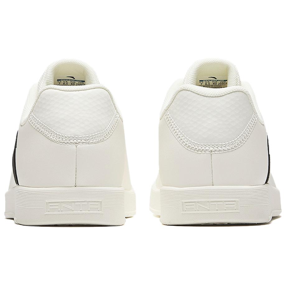 New Anta Anti Slip Wear Resistant Low Top Skateboard Shoes Men's White Black 112338062S-3