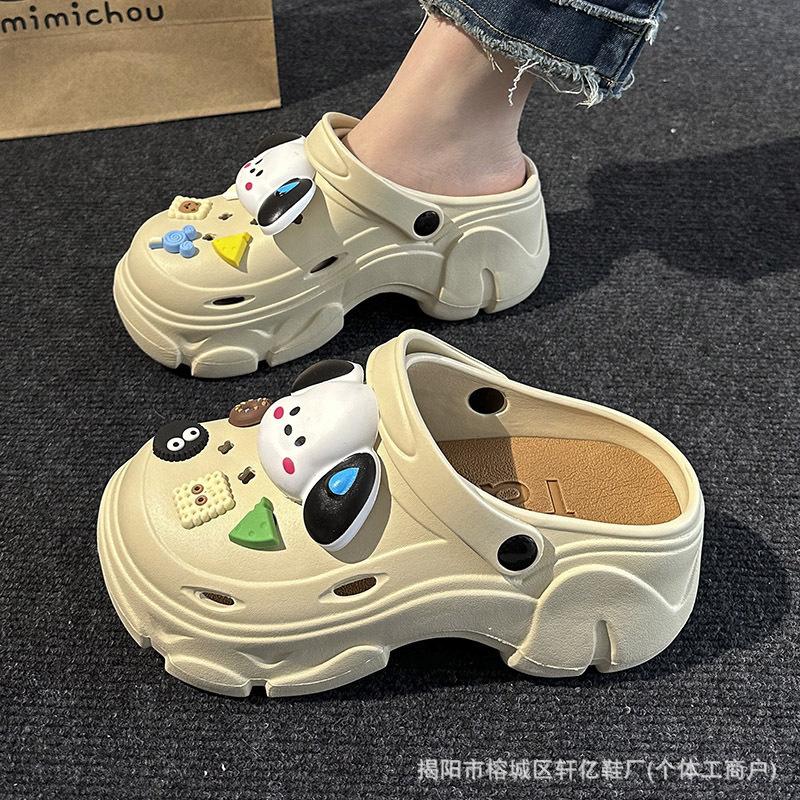 [] Cave shoes sandals women's summer wear heightened thick-soled non-slip beach baotou