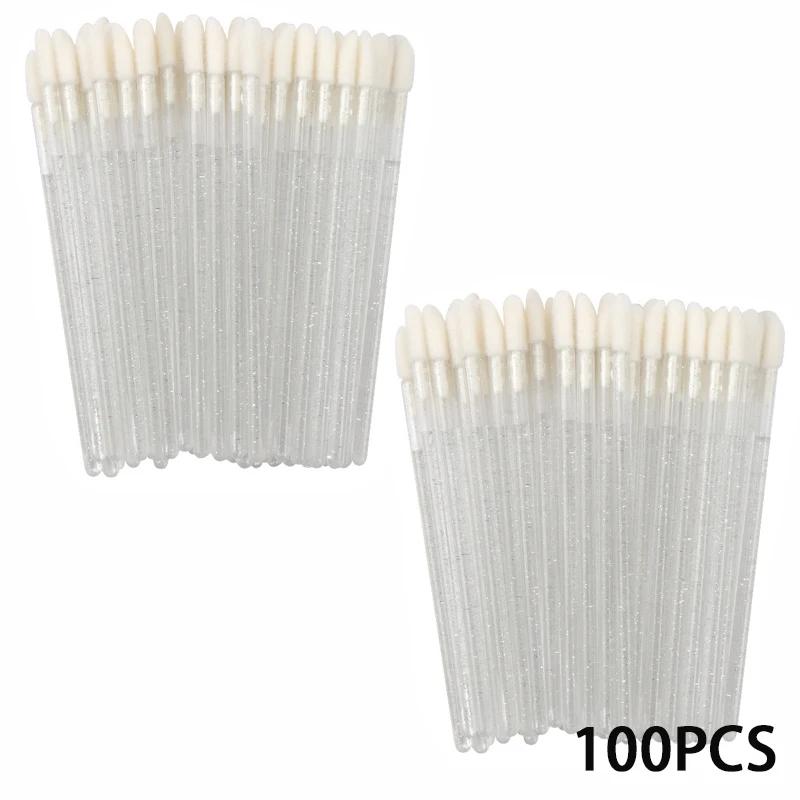 Wholesale 100/300PCS Disposable Lip Makeup Brushes - Lipstick Applicator Wands,  Eyelash Extension Beauty Tools Accessories