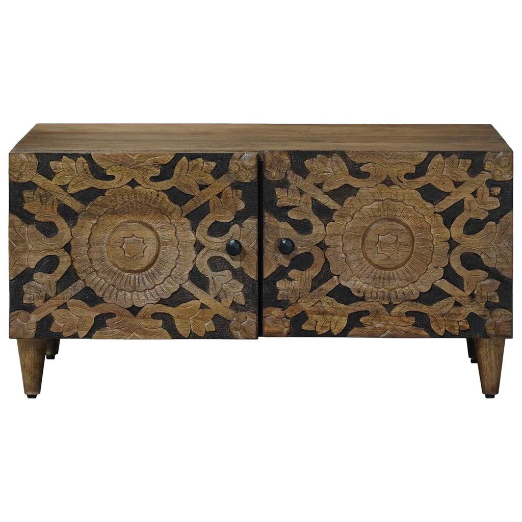 Coffee Table Brown 80 X 50 X 40 Cm Solid Mango Wood