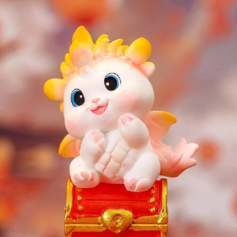 Creative Cartoon Adorable Little Dragon Blind Box Resin Craft Tabletop Accessory