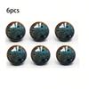 33mm Vintage Blue Ceramic Knob Polished Metal Finish Antique Drawer Pulls for Cabinet Doors Home Decor Handles