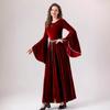 Cosplay abiti medievali europei e americani costumi rinascimentali costumi di Halloween da donna abiti lunghi retrò maniche a corno
