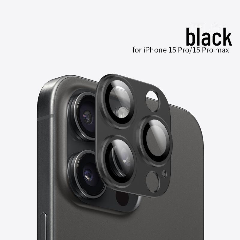 מגן עדשות Apple 16Pro לאייפון 14 פרו מקס: סרט מתכת עין הנשר מלא