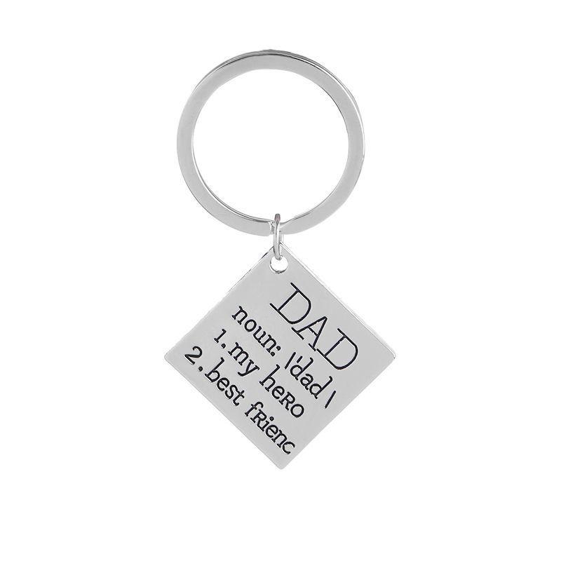 My Hero Best Friend Dad Pendant Necklace Key Rings Key Chains Gifts Jewelry Accessories Fathers