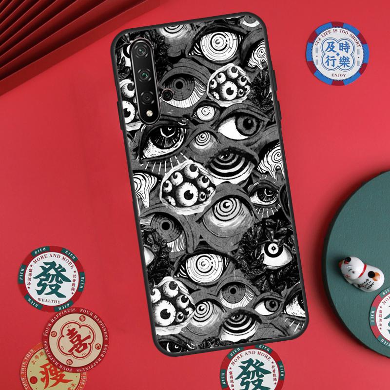 Scary Face Eyes For Huawei Nova 5T 9 10 SE 7i 8i 11i 12i Y73 Y72 Y61 Y91 Y60 Y70 Y90 P20 P30 P40 Lite Case