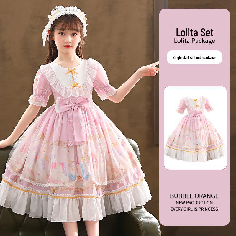 Summer 2026 Stylish Lolita Princess Dress for Girls 110
