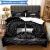 3PCS Viking Ship At Sea Bedding Set,Including 1pc Duvet Cover And 2pcs Pillowcases Perfect for Bedroom, Dormitory, Fan Christmas Gift