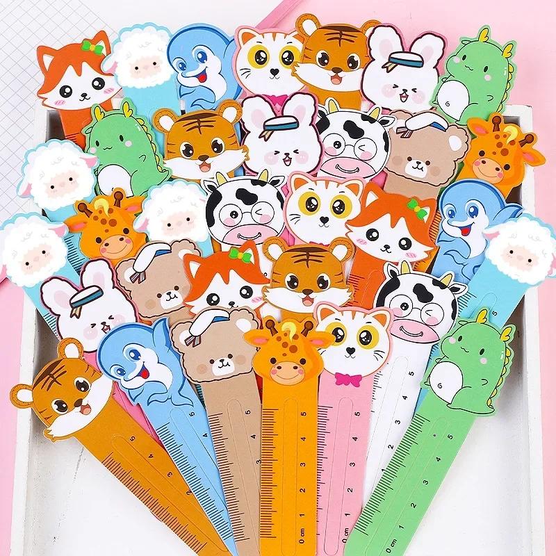 

50Pcs/pack Cartoon Animal Bookmark Cute Paper Ruler for Kids Stationery School Supplies Students Rewards