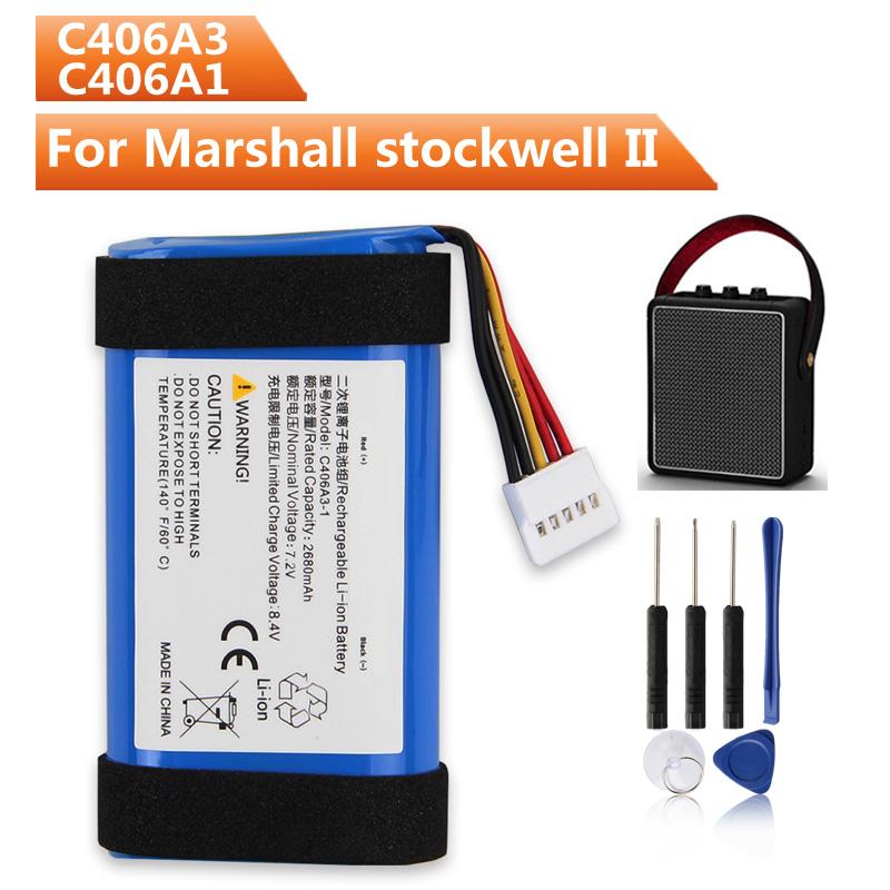 NEW Replacement Battery C406A3-1 C406A1 For Marshall Stockwell II Bluetooth Speaker Batteries