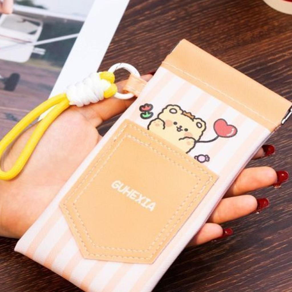 Short Short Wrist Strap Eyeglasses Case With Secure Closure Waterproof PU Leather Holder For Sunglasses And Glasses Accessories