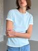 Kelidu Soft Line Knit Slim Tee_Blue