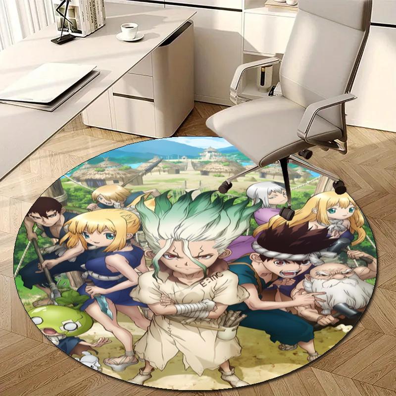 Personalized Dr. STONE Round Chair Office Rug - Perfect for Mat, Office Chair & More - Ideal Gift for Birthdays and Holidays