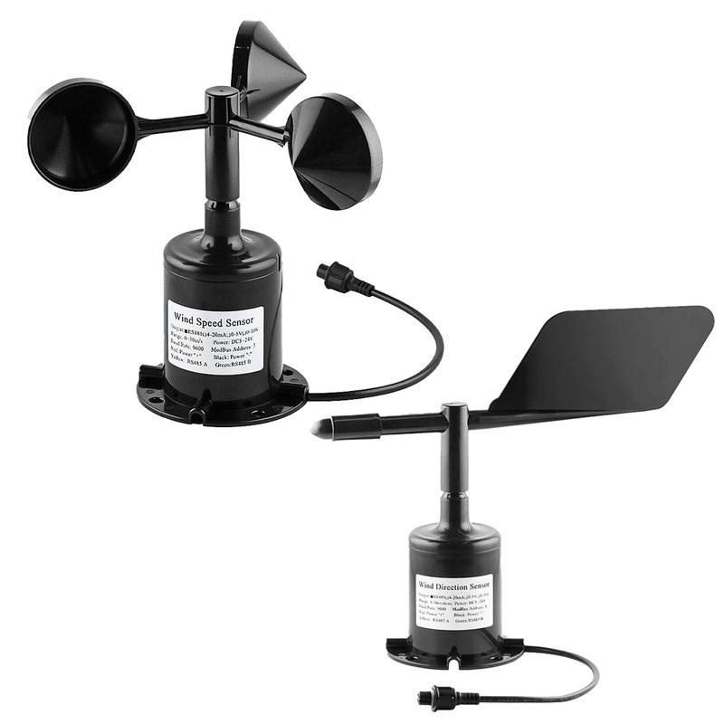Weather Station Outdoor 3 Cup Anemometer Sensor 60m/s Output RS485 4-20MA 0-5V Polycarbon Fiber Wind Speed Wind Direction Sensor