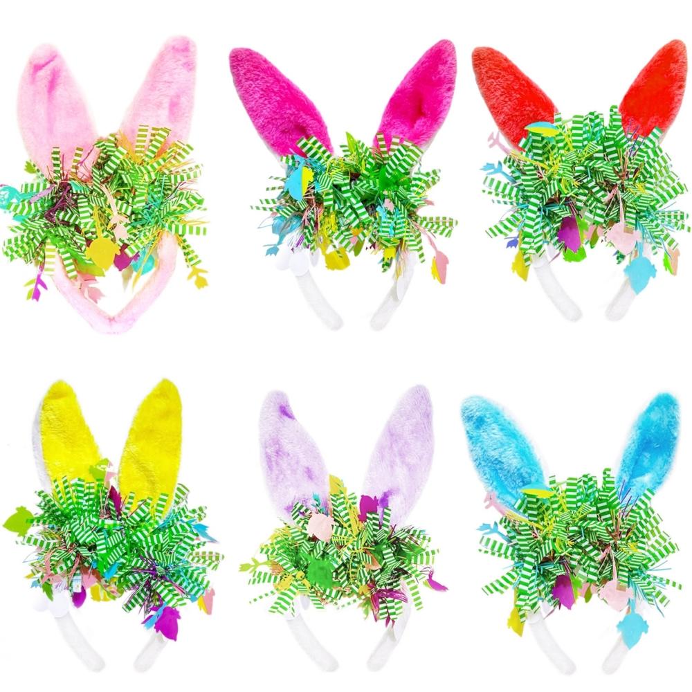 Children Headwear Comfortable Rabbit Ear Headband Animal Headband Stylish Easter Party Photo Prop For Easter Egg Hunt Party