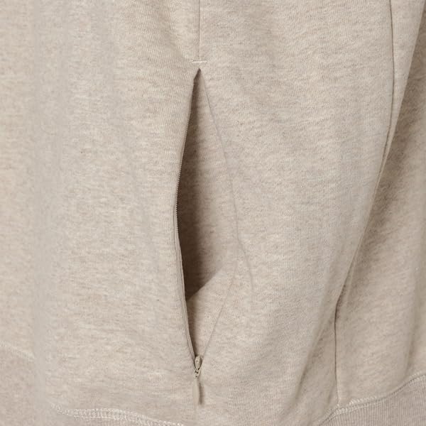 NANGA Men's 2025 ECO HYBRID BOX LOGO SWEATSHIRT, OATMEAL, Size L (NW2441-1F001-A)