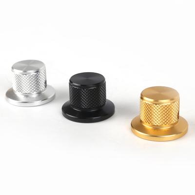 Bouton de potentiomètre en aluminium personnalisable Trou d'axe 6 mm Usiné CNC Installation facile Matériau de haute qualité