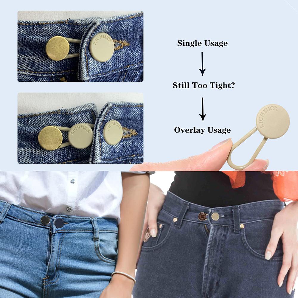 3PCS Button Extender Flexible Button Waist Extenders for Pants Flex Button Pant Extender for Men and Women’s Pants Shorts Skirts