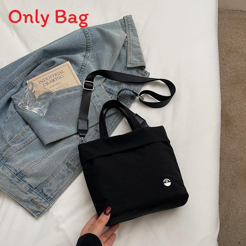 Street Style Nylon Square Bag For Women Teen Fashion Lightweight Crossbody Bag With Stitching Detail