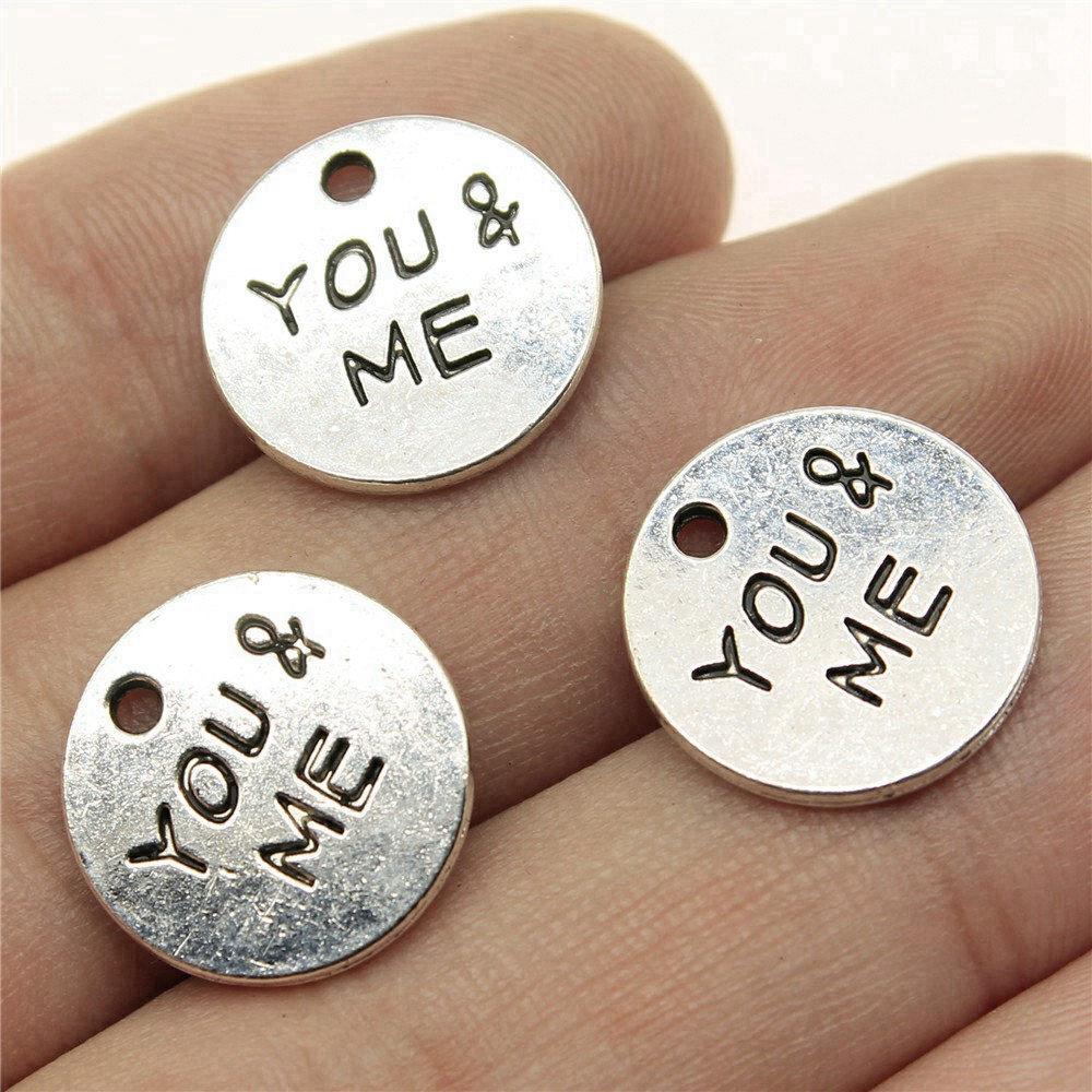 

Шармы Круглые Бирки Медаль Подвески Минималистичные Ювелирные Компоненты QC108 A16-10pcs-15x15mm