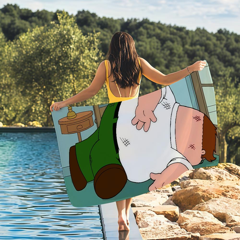 Cartoon F-Family G-Guy Towel Quick Drying Beach Towels Are Suitable For Swimming Pools Camping Yoga And The Gym