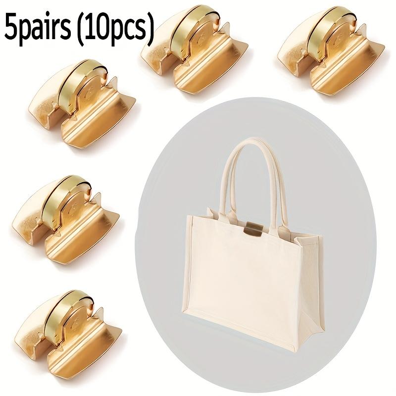 5 Pairs (10pcs) of Metal Seamless Magnetic Clasps, Suitable for Bags, Magnetic Snap Buttons, Fasteners, Ideal for Handbags