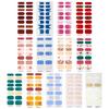 Semi Cured Gel Nail Polish Strips Gel Nail Full Wraps Strips Gel Nail Stickers