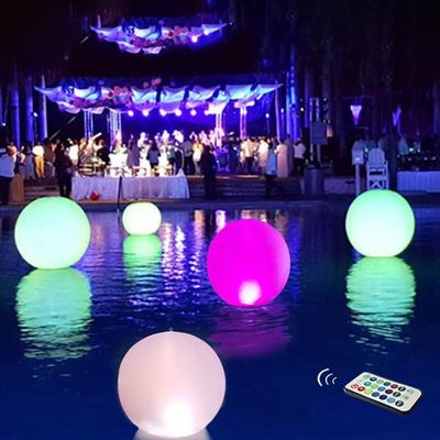 2/4/6PCS Beach Swimming Pool Glowing Ball Pool Underwater Luminous Balls With 16 Colors LED Light For Swimming Pool Accessories