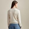 Zhaojun Women's Faux Two-Piece Color-Block Striped Cashmere Sweater