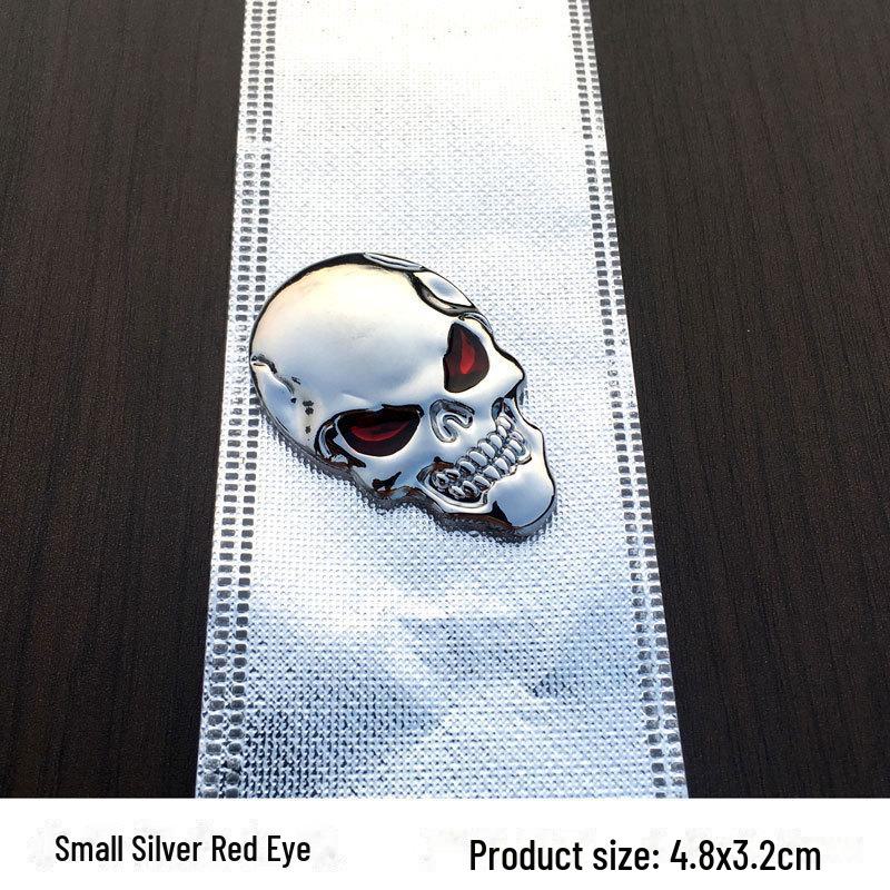 Customized 3D Pirate Skull Metal Car Sticker - Captain Jack Tail Label Body Decoration.